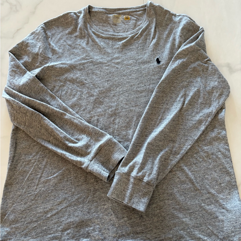 Polo by Ralph Lauren Gray Custom xl Blue Pony